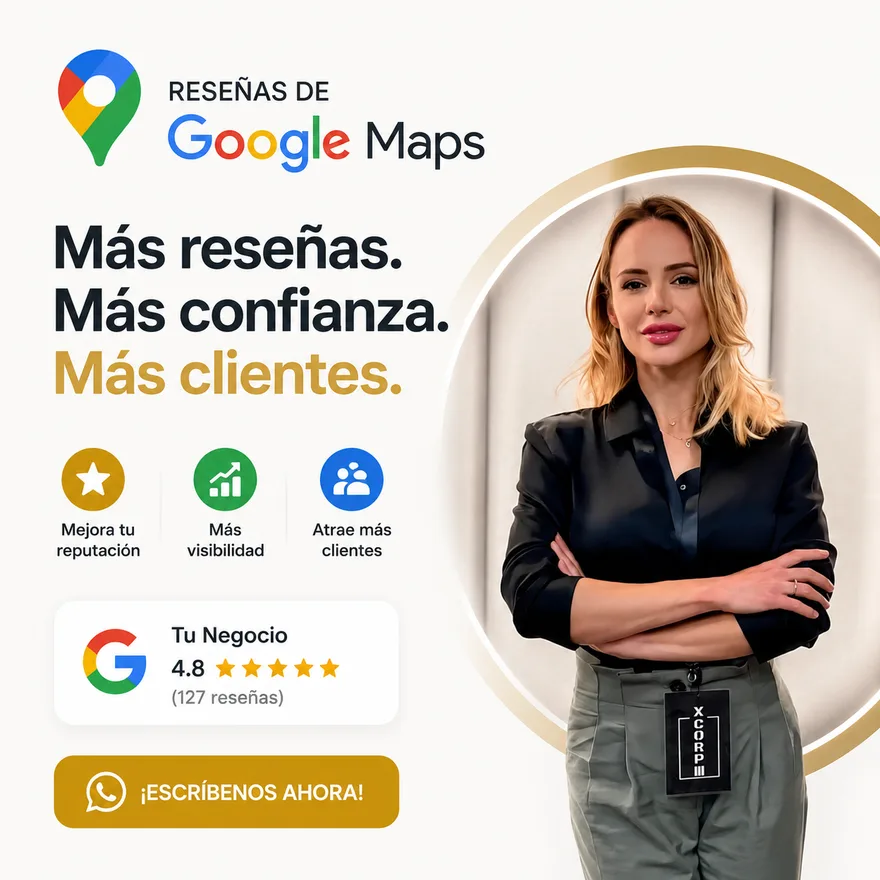 Comprar reseñas de Google Maps 5 estrellas para tu negocio — más reseñas, más confianza, más clientes con XCORP